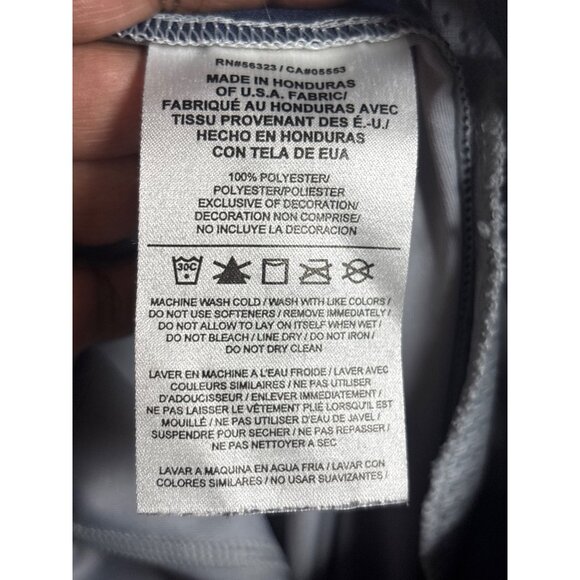 Nike Dri-FIT Mens Athletic Shorts Size L Gray & Navy Polyester - Picture 6 of 7